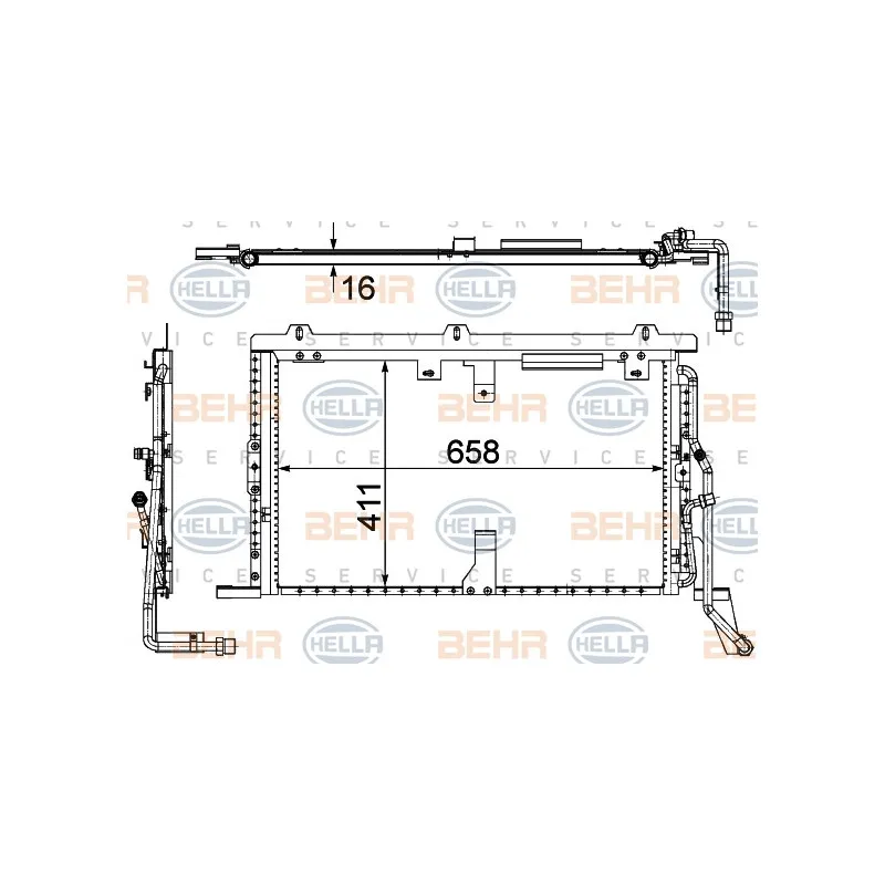 Condenseur, climatisation HELLA 8FC 351 302-594