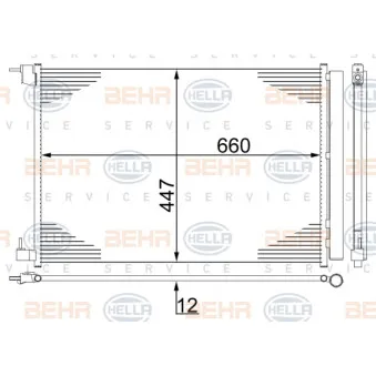Condenseur, climatisation HELLA 8FC 351 302-604