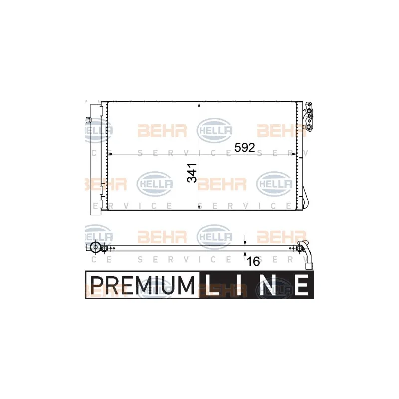 Condenseur, climatisation HELLA 8FC 351 302-621