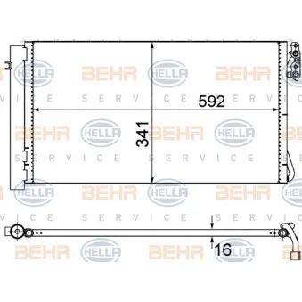 Condenseur, climatisation HELLA 8FC 351 302-624