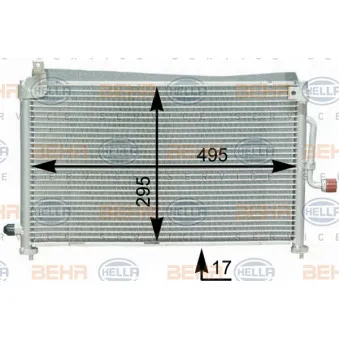 Condenseur, climatisation HELLA 8FC 351 302-641