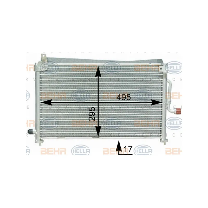 Condenseur, climatisation HELLA 8FC 351 302-641