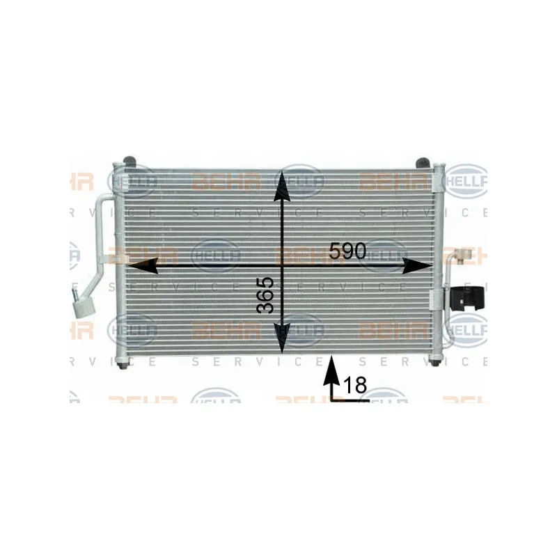 Condenseur, climatisation HELLA 8FC 351 302-661
