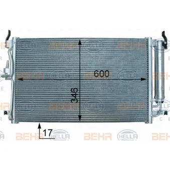 Condenseur, climatisation HELLA 8FC 351 302-681