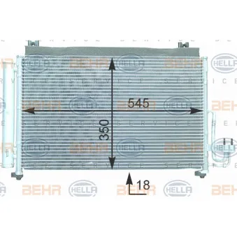 Condenseur, climatisation HELLA 8FC 351 302-691