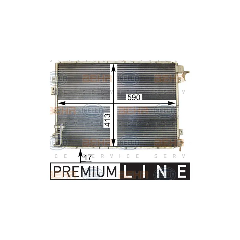 Condenseur, climatisation HELLA 8FC 351 302-701