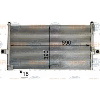 Condenseur, climatisation HELLA 8FC 351 302-721