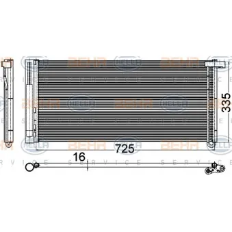 Condenseur, climatisation HELLA 8FC 351 302-754