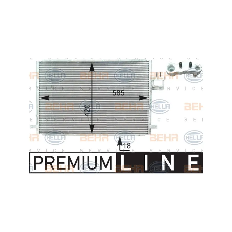Condenseur, climatisation HELLA 8FC 351 303-001