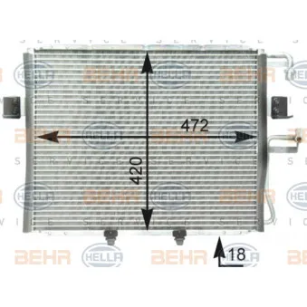 Condenseur, climatisation HELLA 8FC 351 303-011