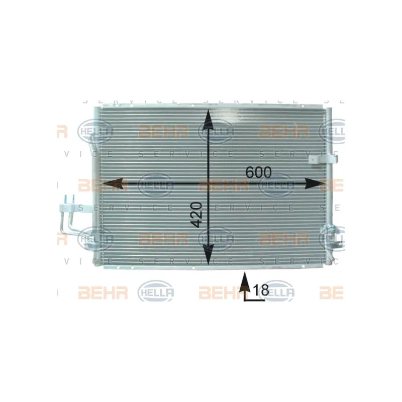 Condenseur, climatisation HELLA 8FC 351 303-031