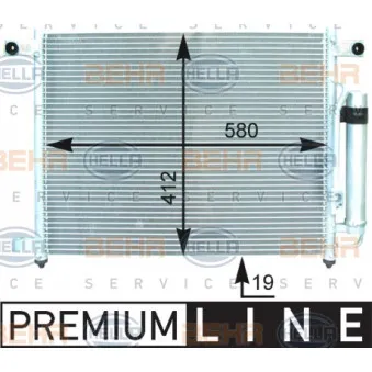 Condenseur, climatisation HELLA 8FC 351 303-051