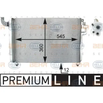 Condenseur, climatisation HELLA 8FC 351 303-131