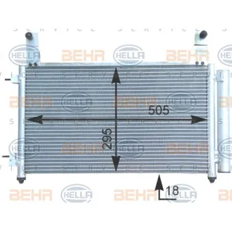 Condenseur, climatisation HELLA 8FC 351 303-141
