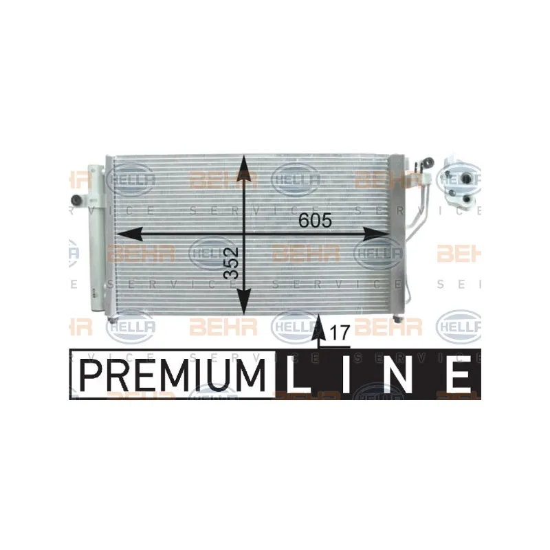 Condenseur, climatisation HELLA 8FC 351 303-171