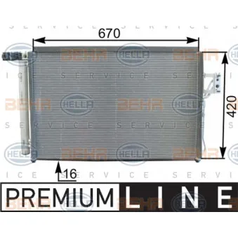 Condenseur, climatisation HELLA 8FC 351 303-191