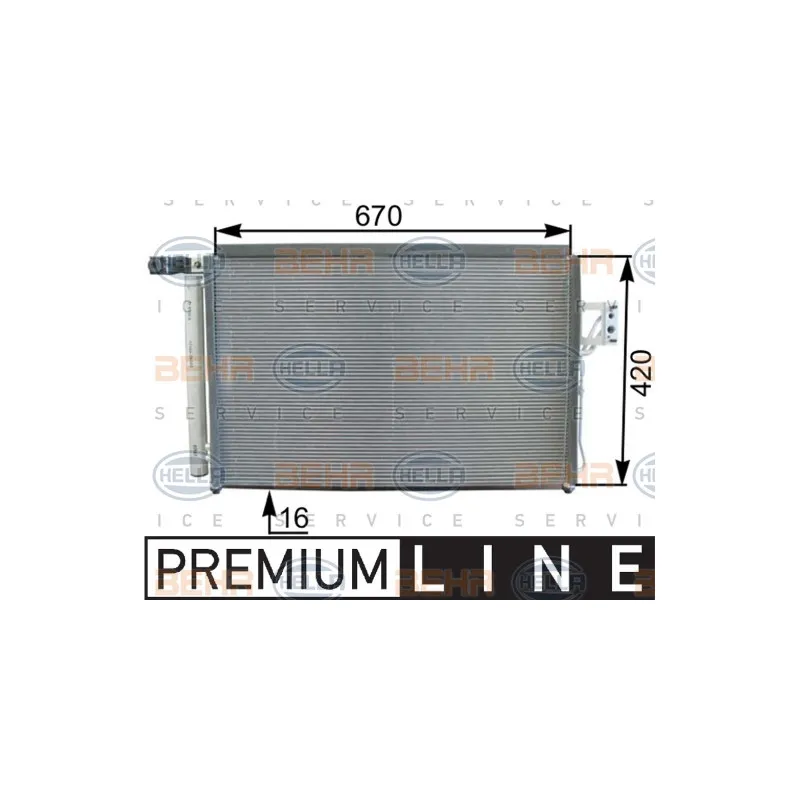 Condenseur, climatisation HELLA 8FC 351 303-191