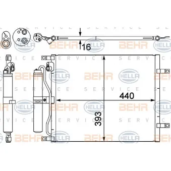 Condenseur, climatisation HELLA 8FC 351 303-231