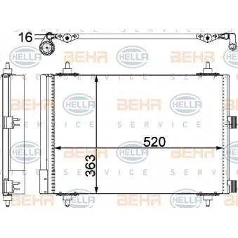 Condenseur, climatisation HELLA 8FC 351 303-374