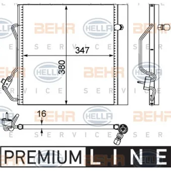 Condenseur, climatisation HELLA 8FC 351 303-421