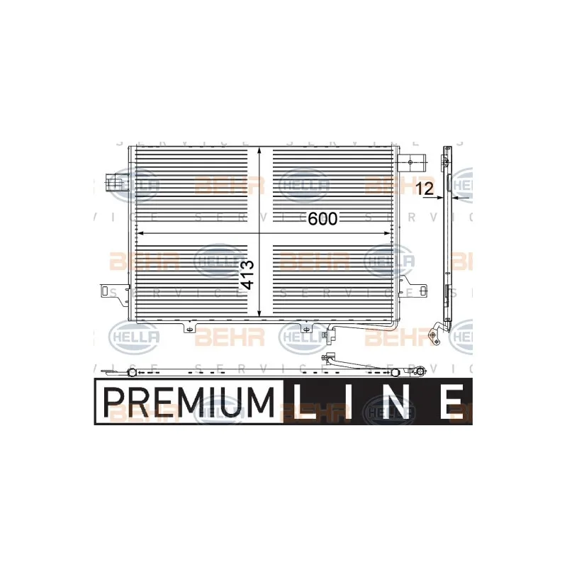 Condenseur, climatisation HELLA 8FC 351 303-431