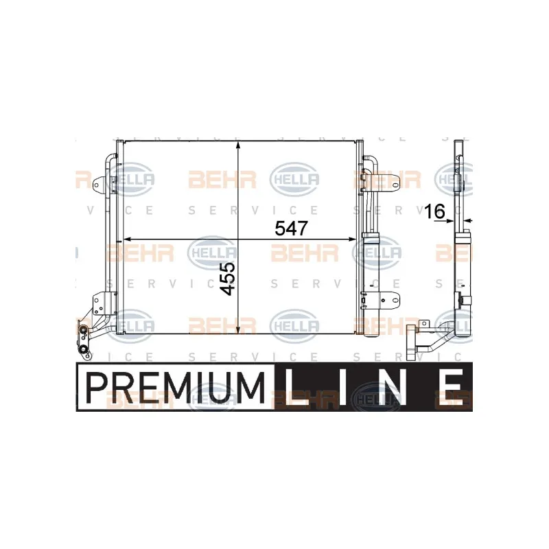 Condenseur, climatisation HELLA 8FC 351 303-461