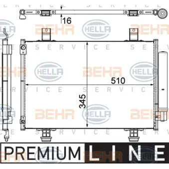 Condenseur, climatisation HELLA 8FC 351 303-491