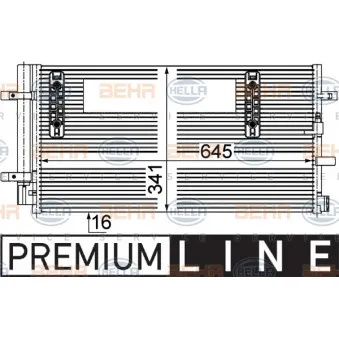 Condenseur, climatisation HELLA 8FC 351 303-501