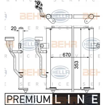 Condenseur, climatisation HELLA 8FC 351 303-521