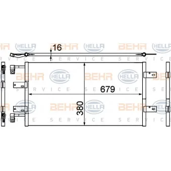 Condenseur, climatisation HELLA 8FC 351 303-591