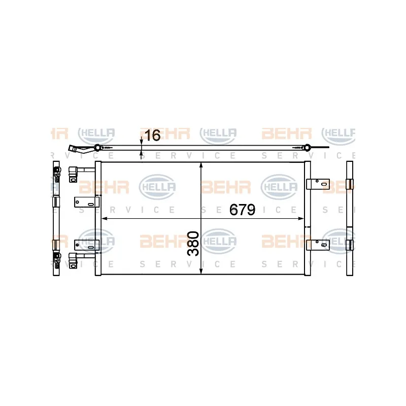 Condenseur, climatisation HELLA 8FC 351 303-591
