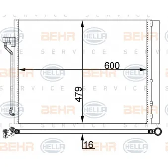 Condenseur, climatisation HELLA 8FC 351 303-634