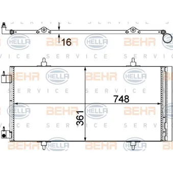 Condenseur, climatisation HELLA 8FC 351 303-651