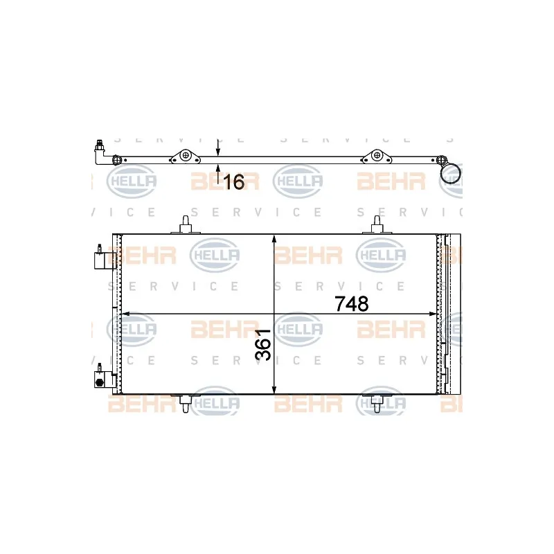 Condenseur, climatisation HELLA 8FC 351 303-651