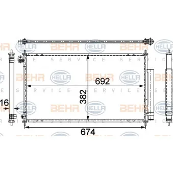 Condenseur, climatisation HELLA 8FC 351 303-681