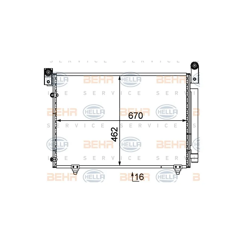 Condenseur, climatisation HELLA 8FC 351 303-741
