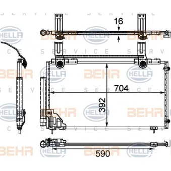 Condenseur, climatisation HELLA 8FC 351 303-761
