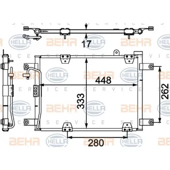 Condenseur, climatisation HELLA 8FC 351 303-781