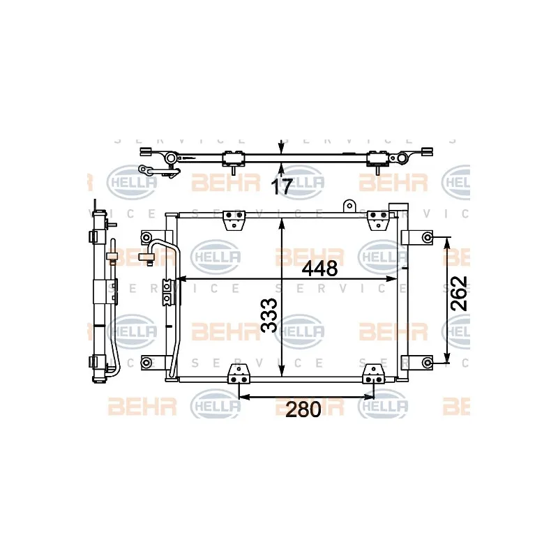Condenseur, climatisation HELLA 8FC 351 303-781