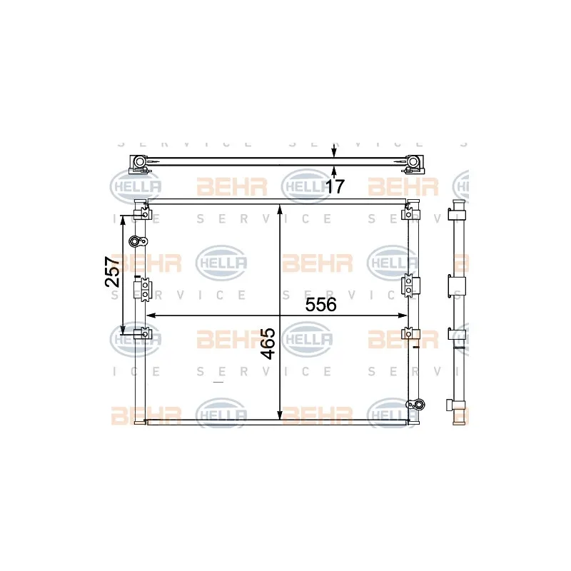 Condenseur, climatisation HELLA 8FC 351 304-071
