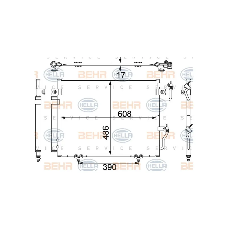 Condenseur, climatisation HELLA 8FC 351 304-081