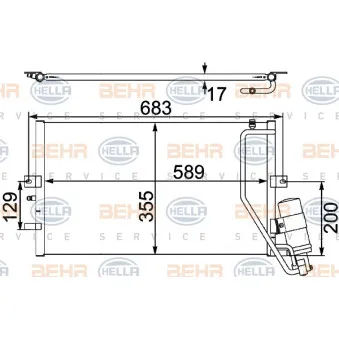 Condenseur, climatisation HELLA 8FC 351 304-131