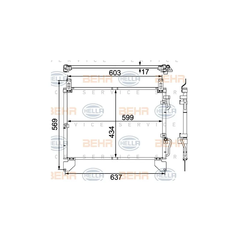Condenseur, climatisation HELLA 8FC 351 304-151