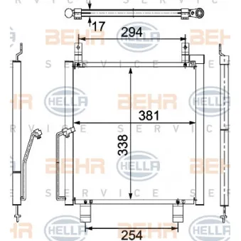 Condenseur, climatisation HELLA 8FC 351 304-191