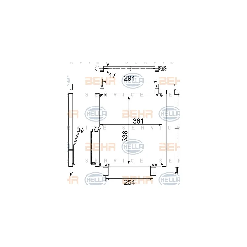Condenseur, climatisation HELLA 8FC 351 304-191