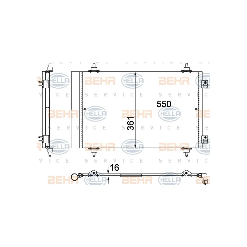 Condenseur, climatisation HELLA 8FC 351 304-284