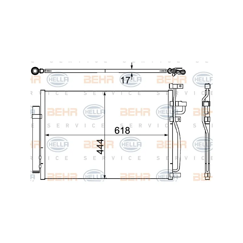 Condenseur, climatisation HELLA 8FC 351 304-311