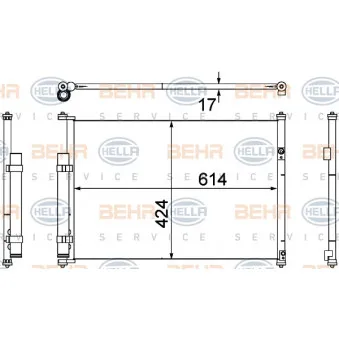 Condenseur, climatisation HELLA 8FC 351 304-351
