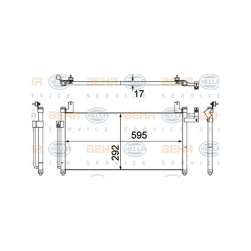 Condenseur, climatisation HELLA 8FC 351 304-361