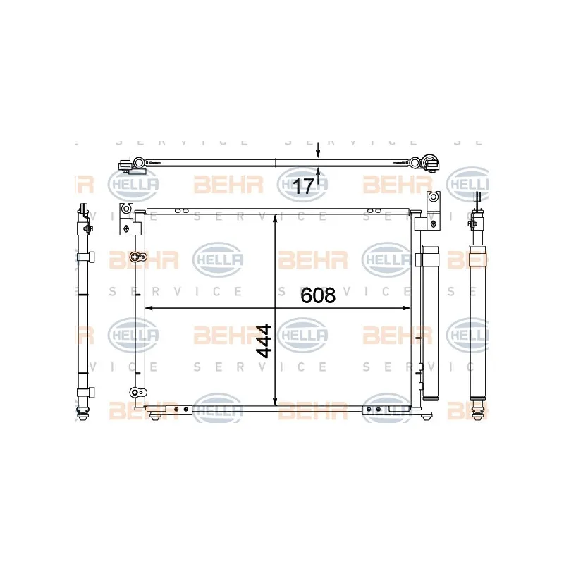 Condenseur, climatisation HELLA 8FC 351 304-421